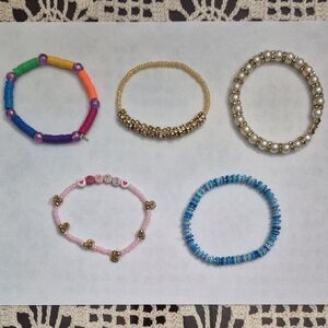8in Colorful Beaded Bracelet Set